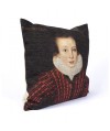 Portrait of a young boy dressed in red Cushion