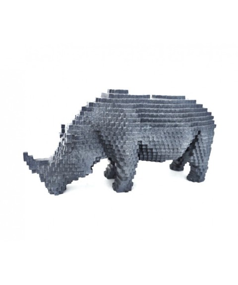 Cubist Rhino de bronce