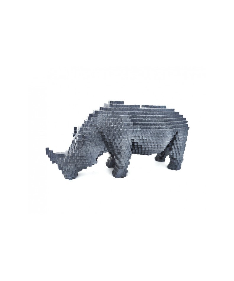Bronze Cubist Rhino