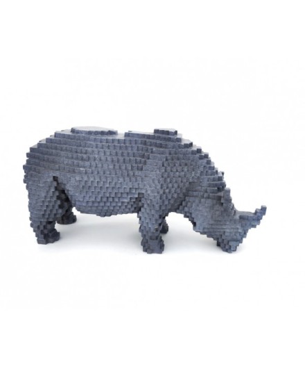 Bronze Cubist Rhino